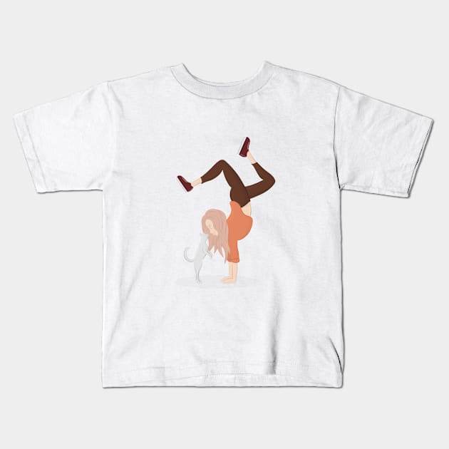 Yogi girl Kids T-Shirt by Kovchugan_2001